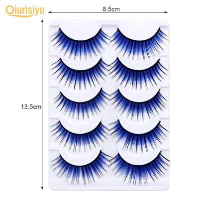 5Pairs Colorful Long Thick Fake Eyelashes