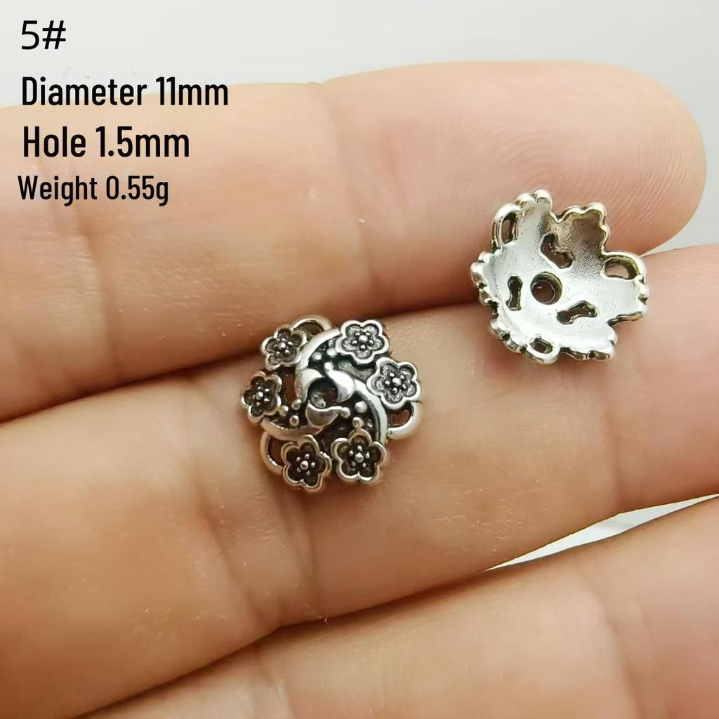 Tibetan Silver Flower Tray Spacer for DIY Bracelets & Jewelry