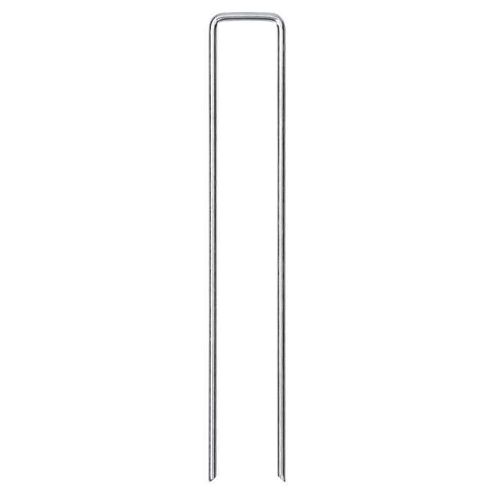VidaXL Piquets de sol en forme de U 50 pcs 20x4 cm acier galvanisé, piquet de jardin, piquet pour membrane de jardin, piquet 4009362