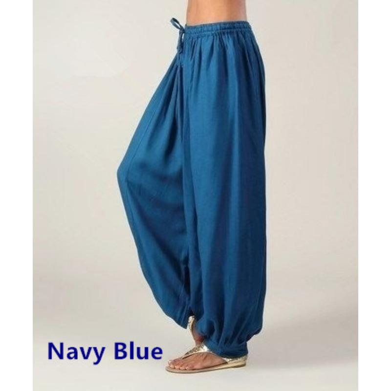 

Модні повсякденні жіночі штани Harlan Pants Plus Size Loose Lace-up Spring Summer Straight Leg Long Pants Elegant Solid Color Oversized Trousers 961 XXL темно-синього кольору