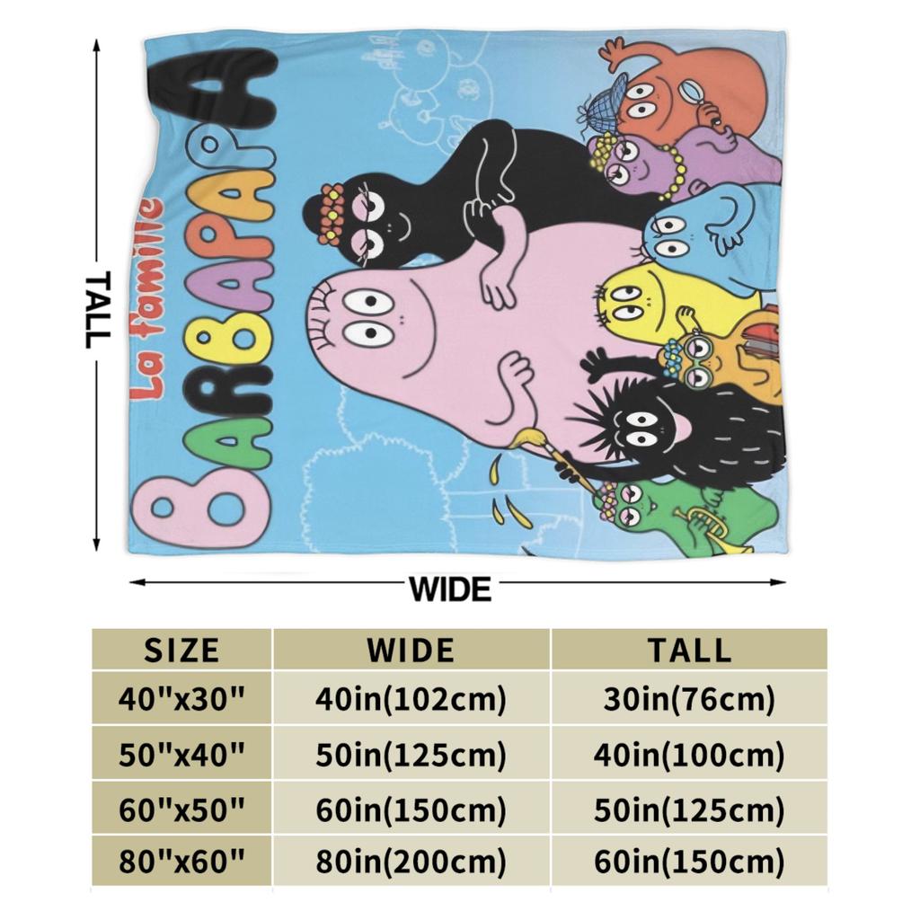 Barbapapa Barbamama Family  Blanket Quality Super Soft  Throw Blanket Autumn Picnic Bedroom Comfortable Bedspread