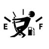 Funny Car Stickers High Gas Consumption Decal Fuel Gage Empty Stickers Waterproof Auto Tank Stickers Car Accessories 12*9.5cm