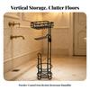 Freestanding Toilet Roll Stand Space-Saving for Guest Bathrooms