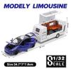 1/32 Scale Tesla Model Y Caravan Metal Diecast Alloy Toy Car Model Trucks For Kids Toys Vehicles Hobbies Collection