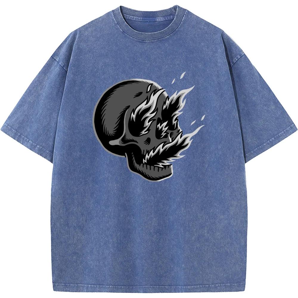 90s Vintage Unisex Washed Old T-shirt Men Casual Cotton Short Sleeve T-shirts Vintage Washed Men T Shirt