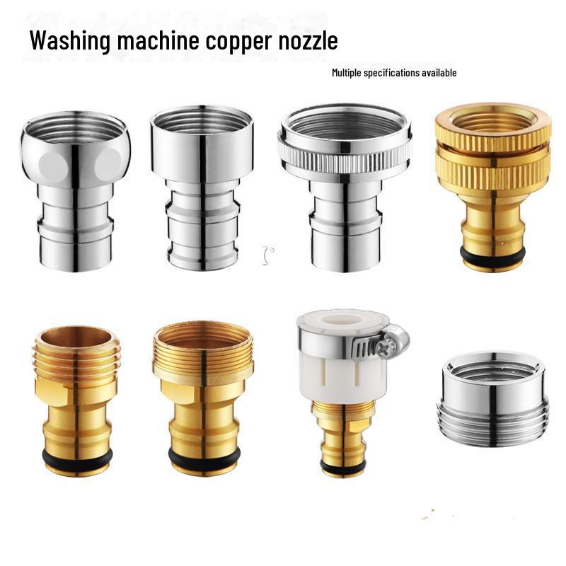 Adaptador de Torneira Totalmente em Cobre para Conexão da Mangueira de Água da Máquina de Lavar