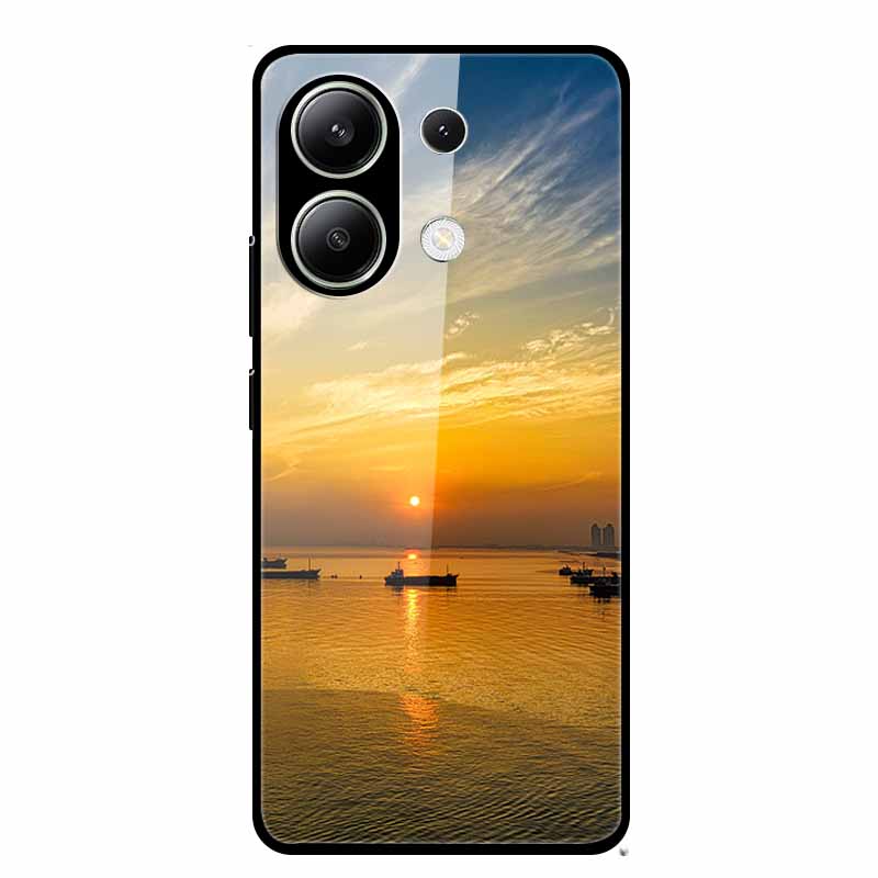 For Xiaomi Redmi Note 13 Pro 4G 6.67"Tempered Glass Cases Silicone Bumper Hard Back Covers for Redmi Note13 4G 6.67" Phone Cases