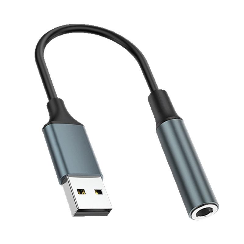 USB to 3.5mm Audio Headphone Adapter Cable