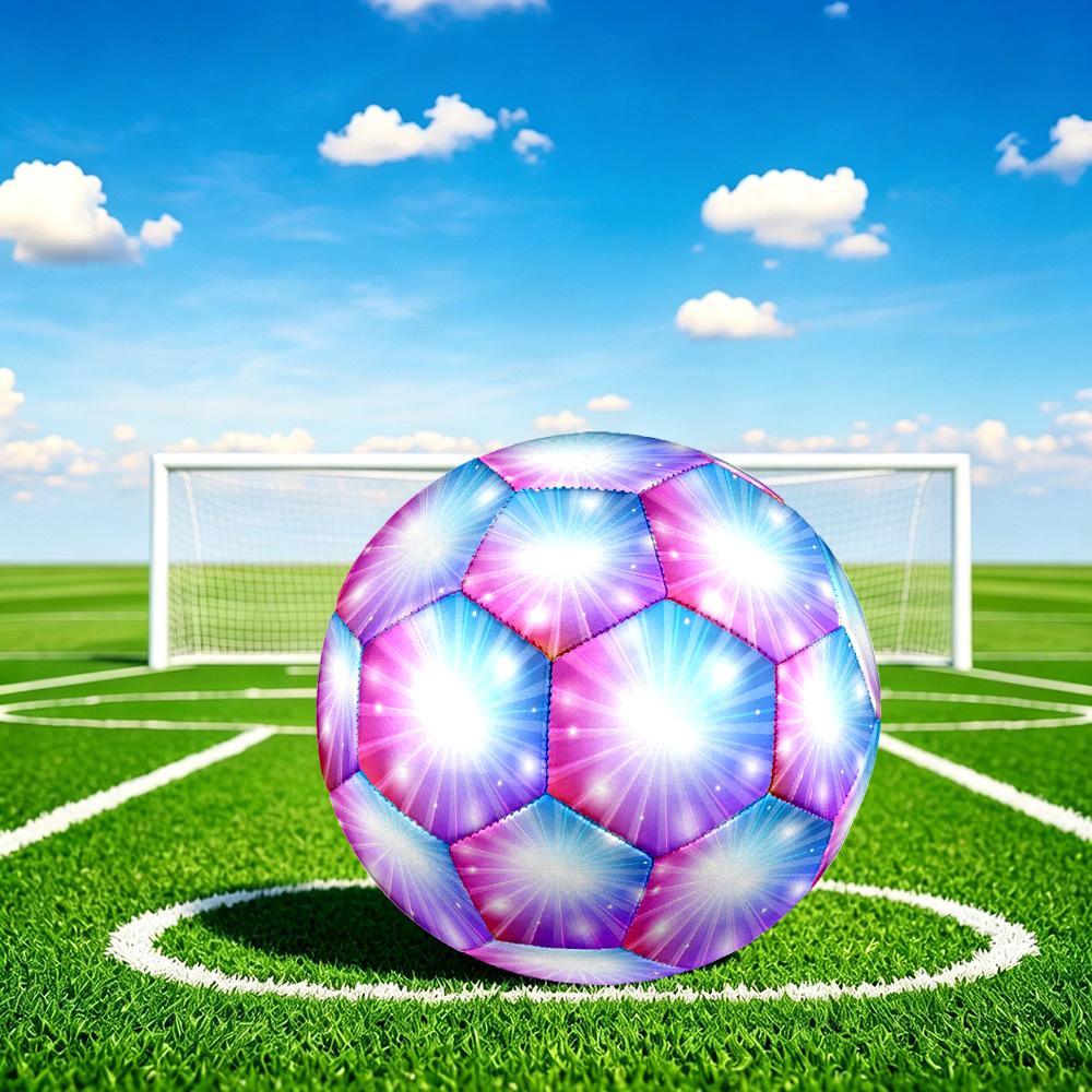 1pc Radiant Spectrum Burst Size 5 Soccer Ball Professional Match Training Football Indoor &Outdoor Sports Ball Lightweight Durable C6546