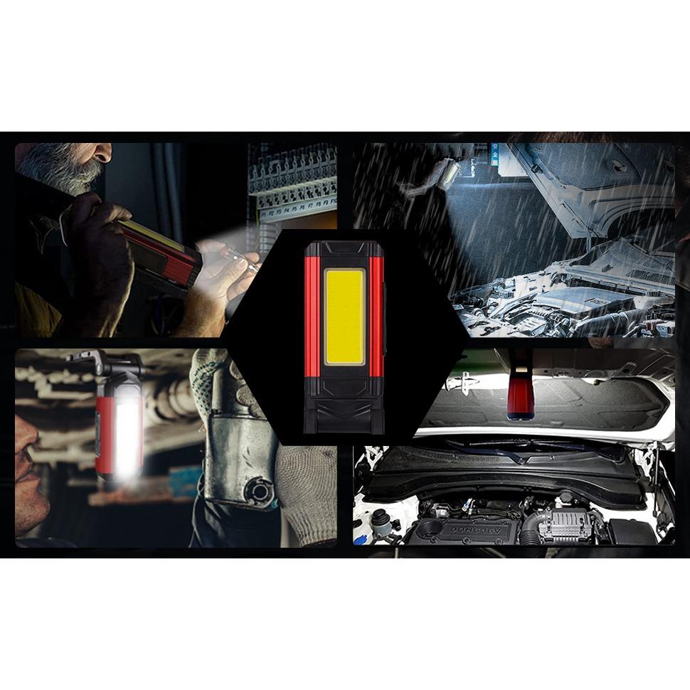 Lampada da Lavoro LED Lampada da Officina Dimmerabile Batteria Ricaricabile COB Lampada da Lavoro Magnetica Torcia da Officina Luce per Ispezione per Auto Campeggio Pesca Emergenza