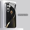 Gold Dragon Head Wood Pattern 2D Phone Case for Samsung S26 S25 S24 S23 S22 S21 S20 A56 A36 A16 - Glass Protective Cover