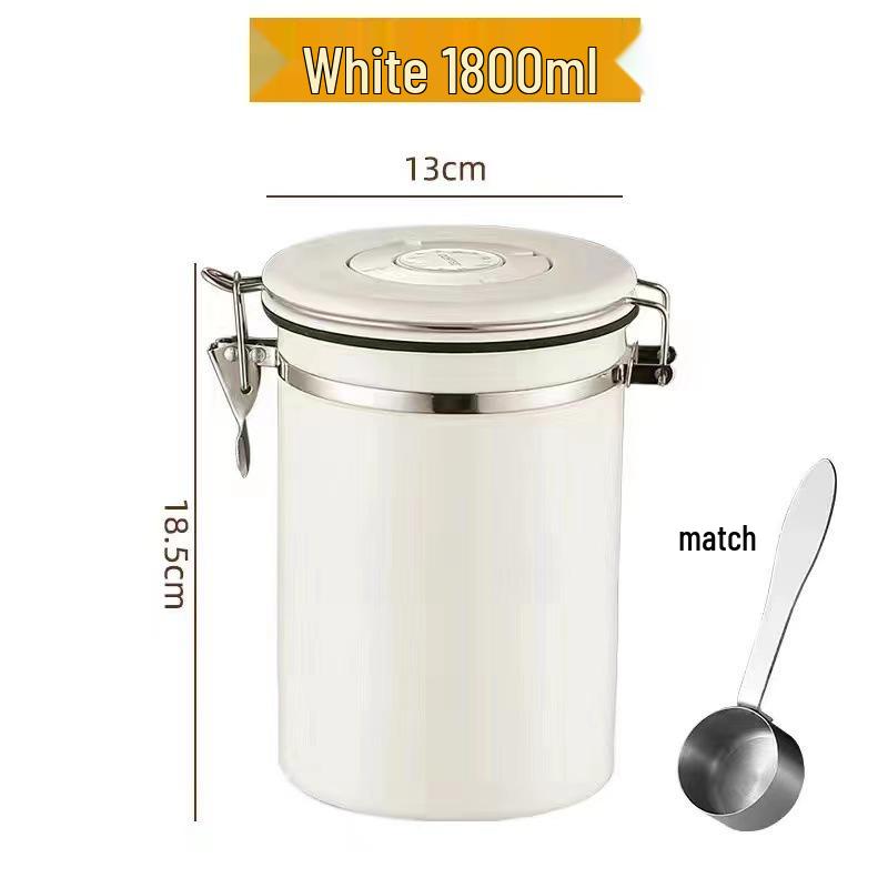 Mini Stainless Steel Coffee Canister with Spoon - Moisture-Proof Storage for Milk Powder, Dried Fruit, and Tea