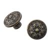 Antique Brass Bathroom Pulls Bronze Single Hole Cabinet Knobs Solid Round Drawer Pull for Warehouse, Glass Door& Garden Door