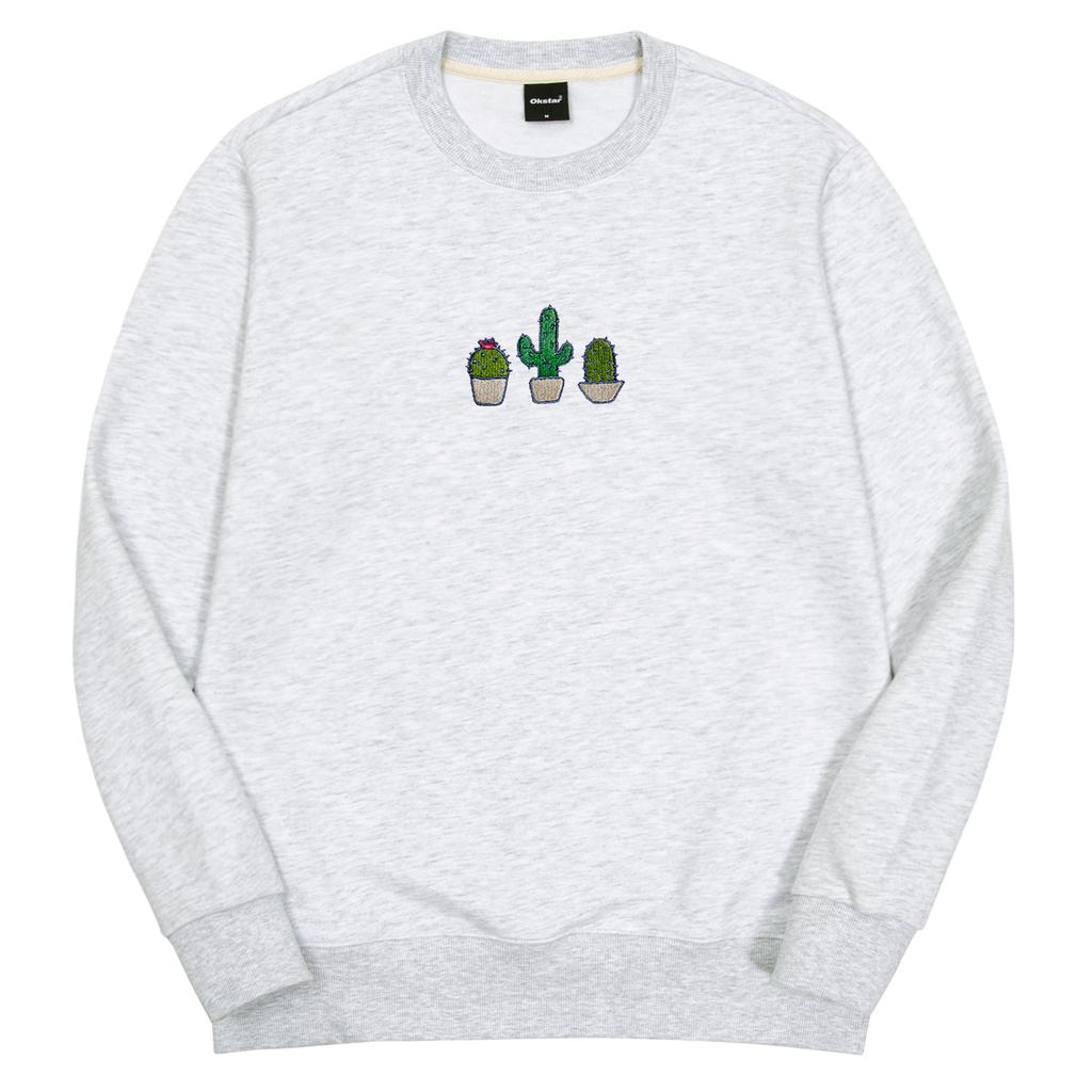 OKSTAR Cactus Embroidered Double-Sided Sweatshirt (Type C)