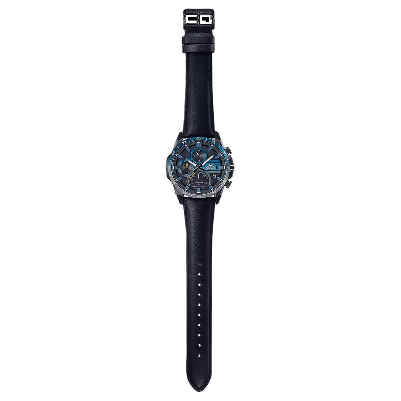 CASIO Solar Movement Leather Strap Men's Watch Black Dial EQS-940NL-1AV
