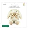 Bunny Foil Balloon PartyDeco 29x33 Inches Cute Bunny Mylar Inflatable Party Decoration for First Baby Spring Celebrations - Balloon, Birthday, Shower,