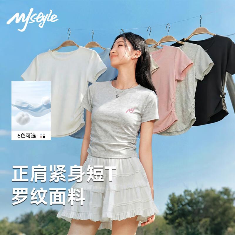 MJ STYLE Women s Slim Fit Short Sleeve T-Shirt L