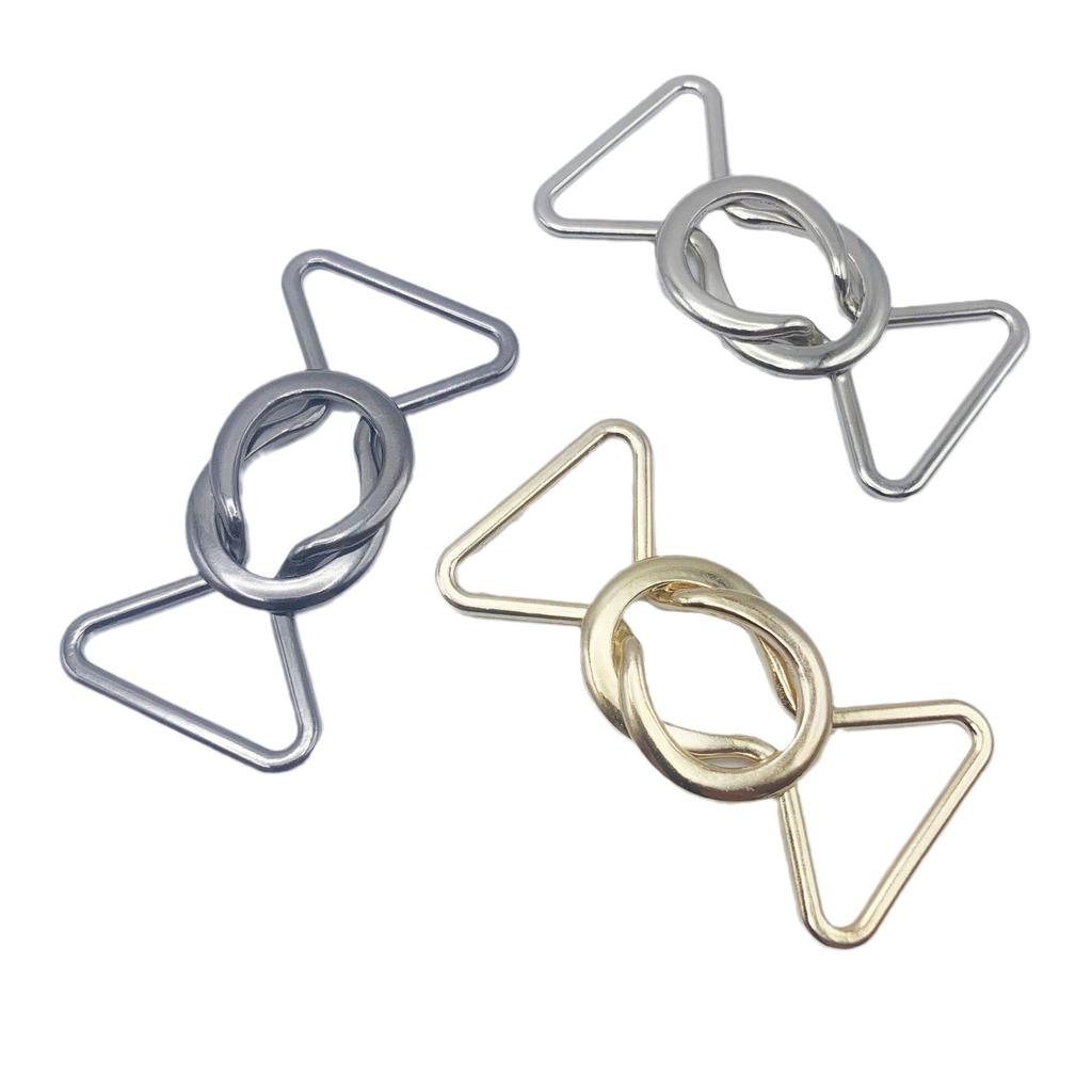 Minimalist Eight-Character Metal Alloy Buckle for Waist-Cinching and Curtain Tieback Accessories