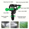1pc 4-Point Plastic Adjustable Rocker Arm Sprinkler Head 360-Degree Automatic Rotating Sprinkler For Garden Lawn Irrigation