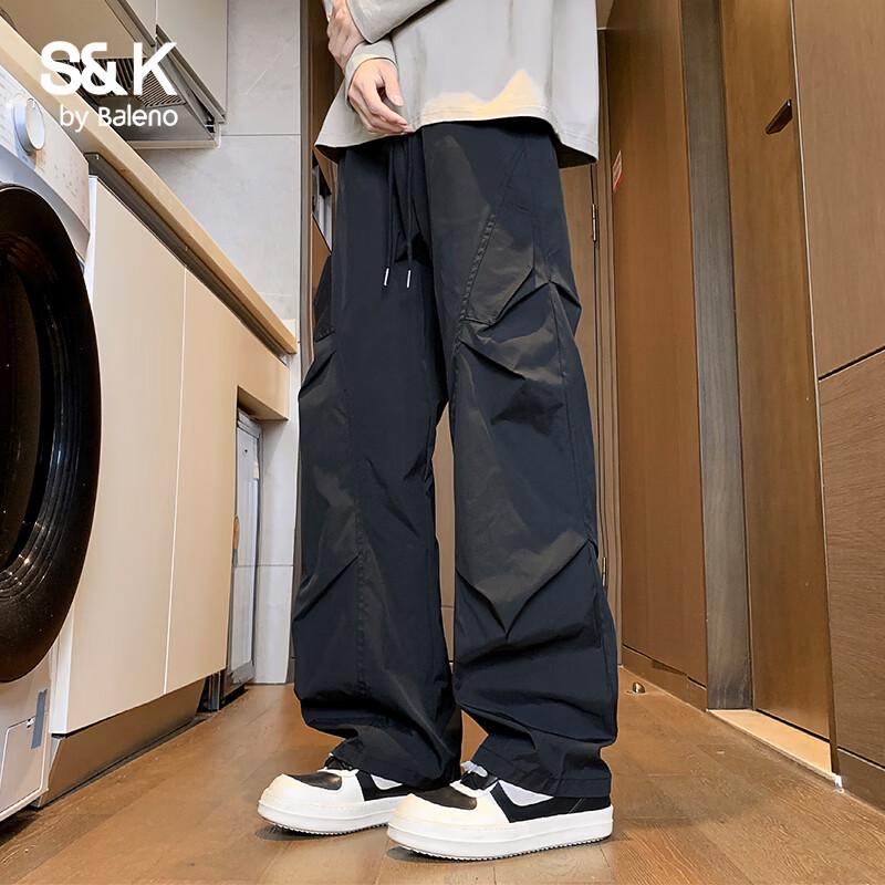 Baleno Men s S&K Series Loose Pleated Straight-Leg Casual Pants 2XL