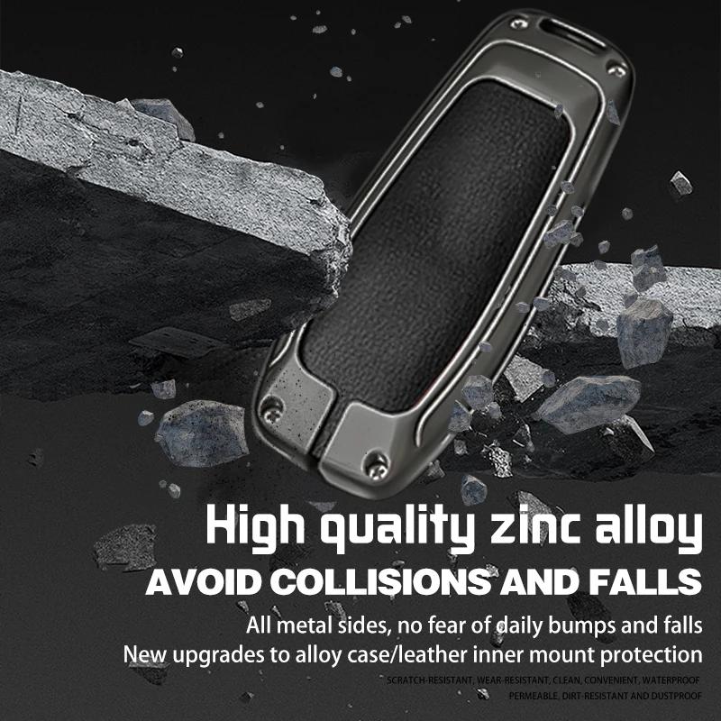 Leather Car Key Cover Case For Ford Fusion Mondeo Mustang F-150 Explorer Edge Car Styling Keychain
