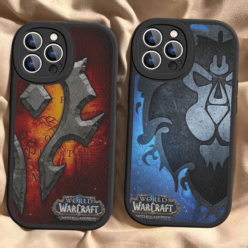 Game World Of Warcraft Leather Phone Case For IPhone 15 14 13 Pro Max 12 11 16 Plus Phone Cover