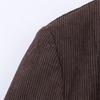 European & American Style Women's Corduroy Blazer and Wide-Leg Pants Set