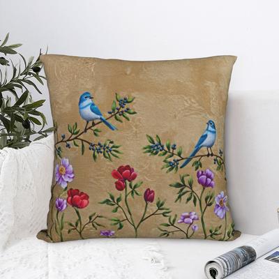 Flowers And Birds Pillow Cover Graphic Cushion Cover Morden Pillow Case For Chair Sofa Home Decor