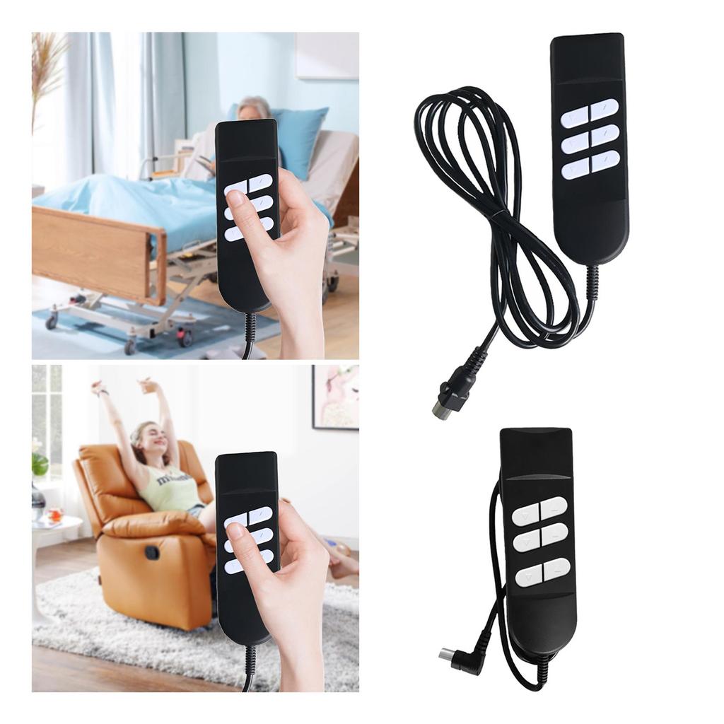 Sofa Lift Controller Easy to Use Six Button Universal Manual Multifunction Remote Handset Power Recliners for Furniture Couch