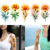 9 Stück Temporäre Tattoos Blumen Tattoos Aquarell Natur Tattoos Wasserdicht Langlebig Körperaufkleber Für Brust