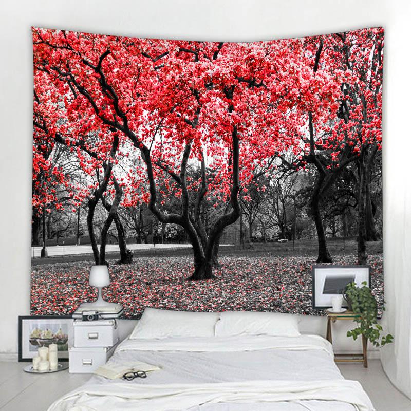 Natural Wall Tapestry Mandala Garden Landscape Bohemian Room Decoration Psychedelic Tapiz Hippie Bedroom Cloth Carpet 8 Sizes