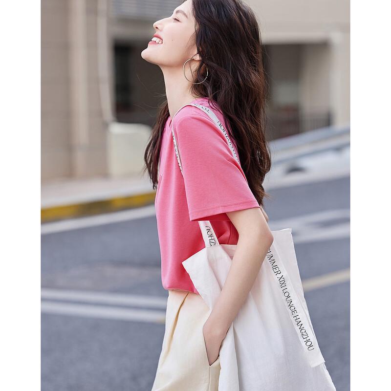 Demana Women's Short Sleeve Heart Patch T-Shirt