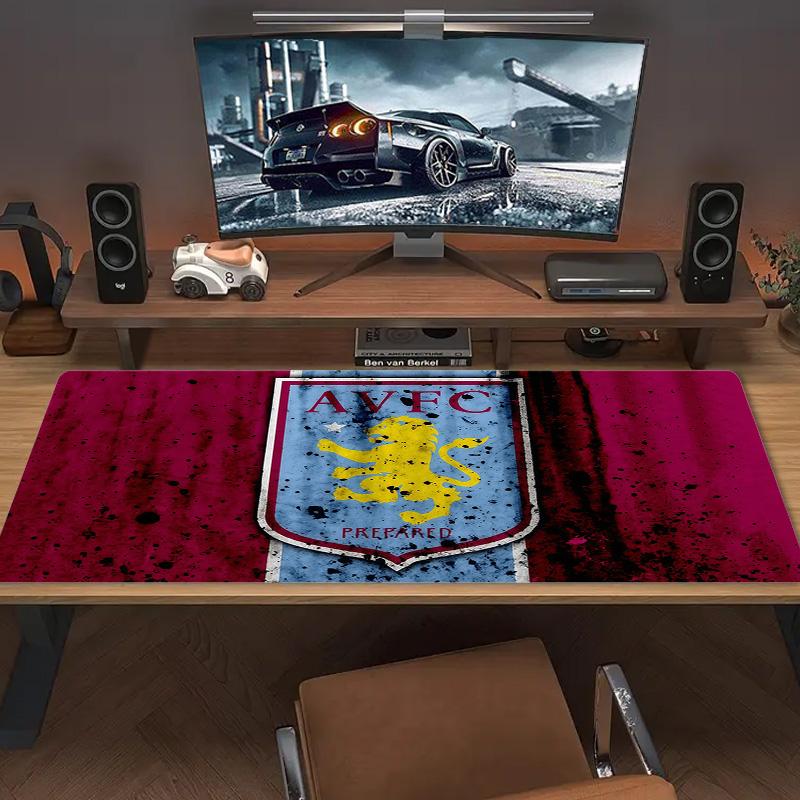 Aston Villa FC Print Cushion Non-slip Laptop Tablet Big Mousepad XXL Mat Mini PC Playmat With Lock Edge