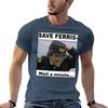 Glory SAVE FERRIS Matthew Broderick TShirt Sweat Resistant Workout Tee Shirt