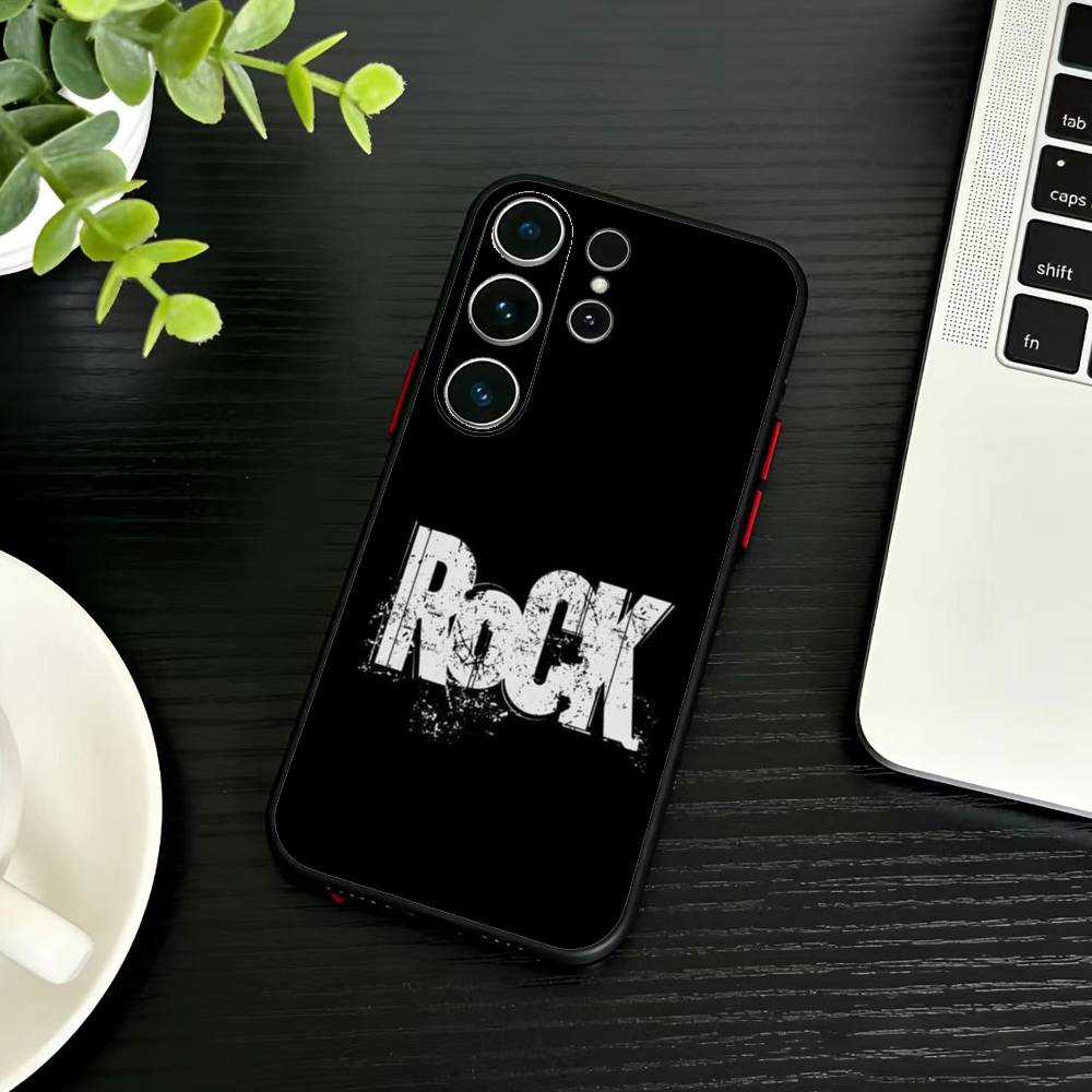 ROCKSTAR Phone Case For Samsung S26,S25,S24,S23,S22,S30,S21,Ultra,Plus,FE 5G Black Soft Cover