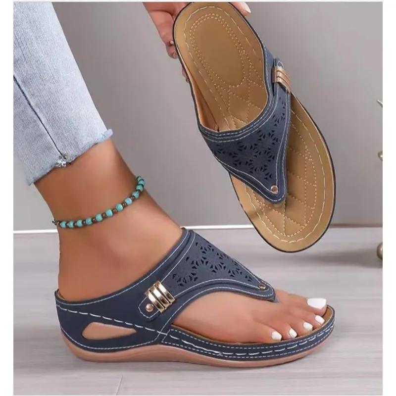New Summer Platform Flip Flops Woman  Lightweight Clip Toe Wedge Sandals Woman Non Slip Casual Beach Slippers Plus Size 43
