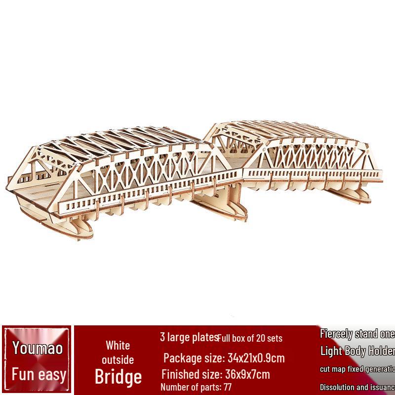 3D drevené puzzle architektonický model školská remeselná festivalová aktivita hračka