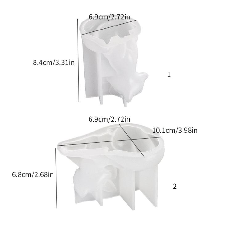 Aromatherapy Candle Mold Foxes Silicone Resin Molds Epoxy Casting Mold Home Decors