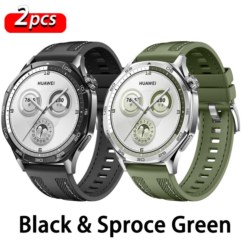 Official 22mm Nylon Strap For HUAWEI WATCH GT 6 5 4 46mm/Watch 4 5 6 Pro/GT 6 5 3 2 Pro 46 mm Composite Silicone Band Bracelet