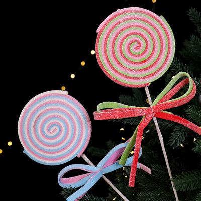Imitation Large Lollipop Prop Ornament Fake Candy Decor Christmas Tree Garland Desktop Holiday Home Decor