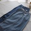Denim Pencil Maxi Skirt with Side Slit - 2025 Spring/Summer Korean Style