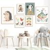 Cute Simple Cartoon Animals Koala Lion Rabbit Wall Art Prints Poster Canvas Painting for Nordic Kids Room Nursery Home Decor