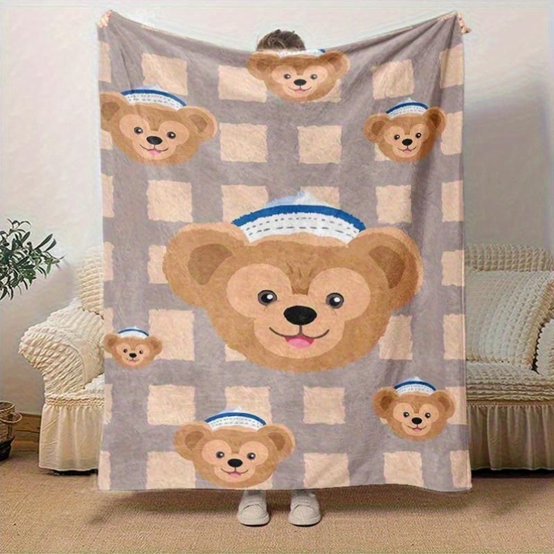 1pc, Duffy (2) Cozy Flannel Throw Blanket Perfect Gift for Bedroom, Living Room, Travel, Camping, Car