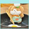 Chef Dog Plush Keychain With Polyester Material For Teen Gift Use