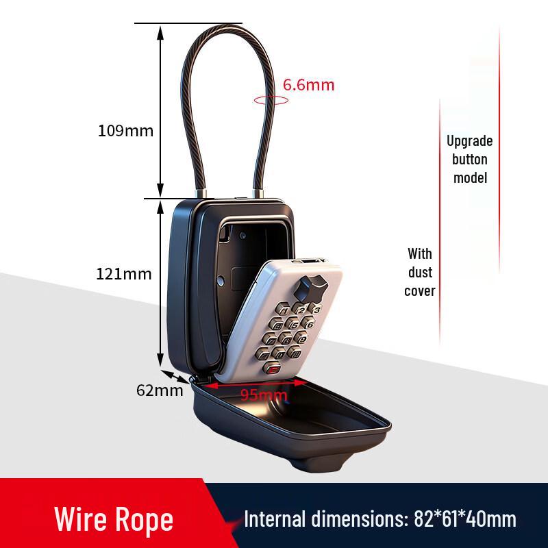 Aokewen Steel Cable Push-Button Key Lock Box