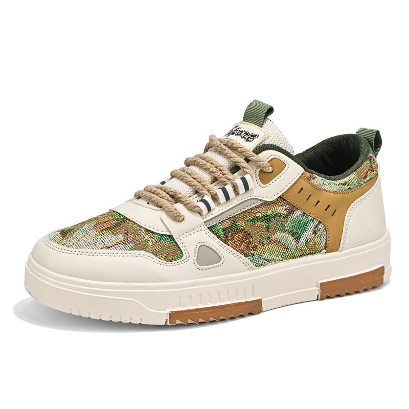 

Мужские кроссовки, легкая мужская вулканизированная обувь, противоскользящая дышащая мужская трендовая повседневная обувь, модная мужская спортивная обувь 39-44 44 зелёный