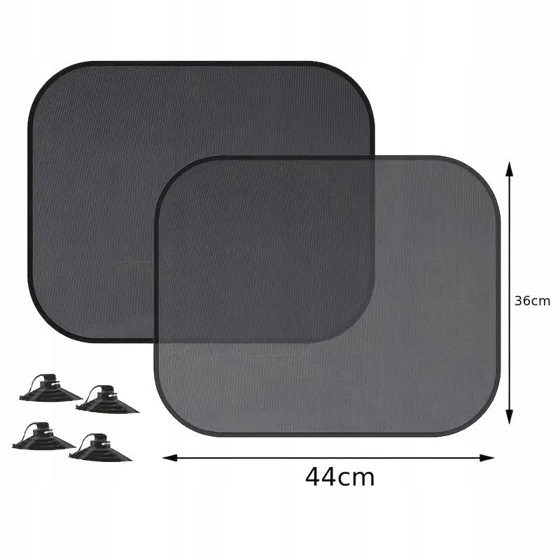Osłony Przeciwsłoneczne Czarne 44Cm X 36Cm Zasłonki Samochodowe Na Szyby