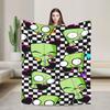 Warm Soft BlanketKids Travel Invaders Zims Gir Throw Blanket  Flannel Bedspread For Couch Chair Sofa Bed Print Sofa Bed Cover