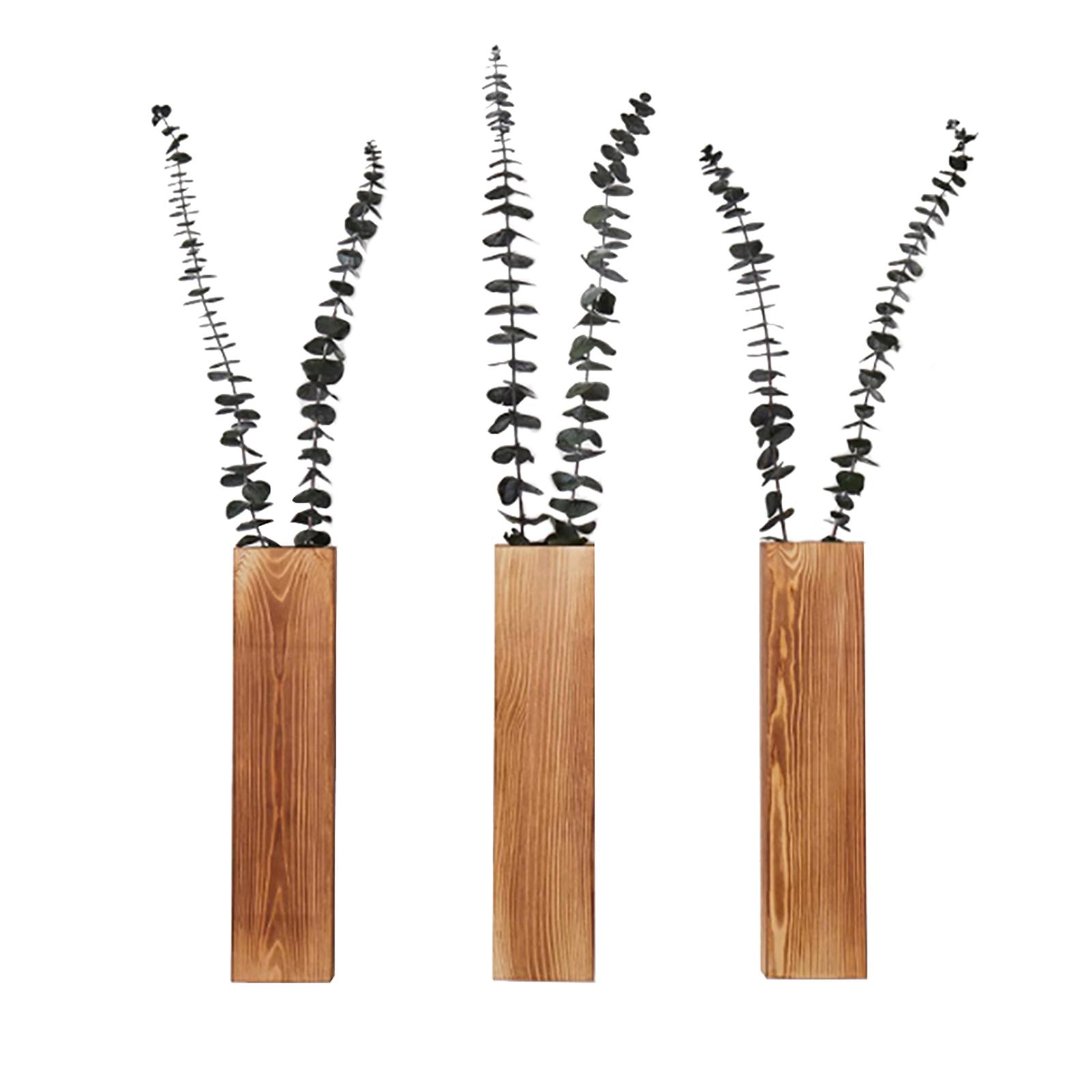

2 Pack Wall Planters, Hanging Wood Wall Vase Decoration For Bedroom And Living Room, Wall Mounted Plant Flower Pot Pocket Vases For Dried Flowers 2 pack
