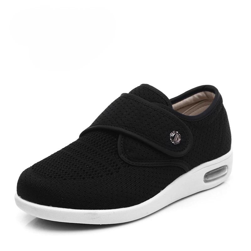 Couple Old People Shoes Fashion Women's Slip on Walking Shoe Orthopedic Diabetic Air Cushion Breathable Slippers Male Sneaker